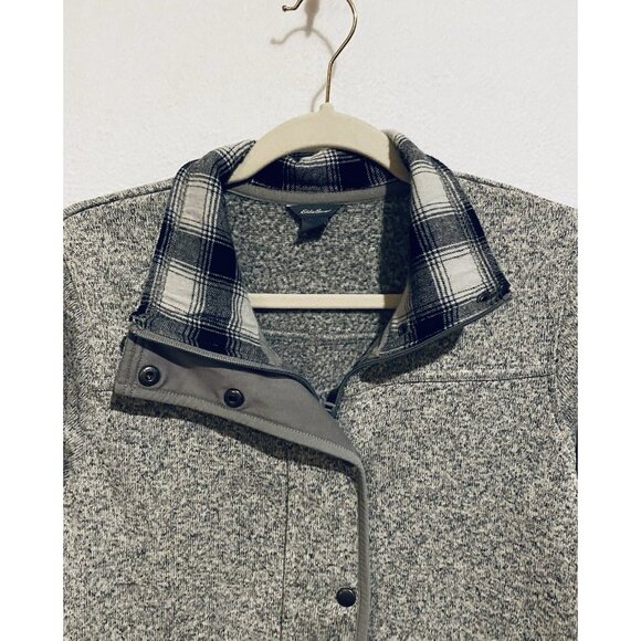 Eddie Bauer Jacket Womens Large Gray Radiator Fleece 2.0 Snap Zip Front Outdoor - Picture 3 of 7